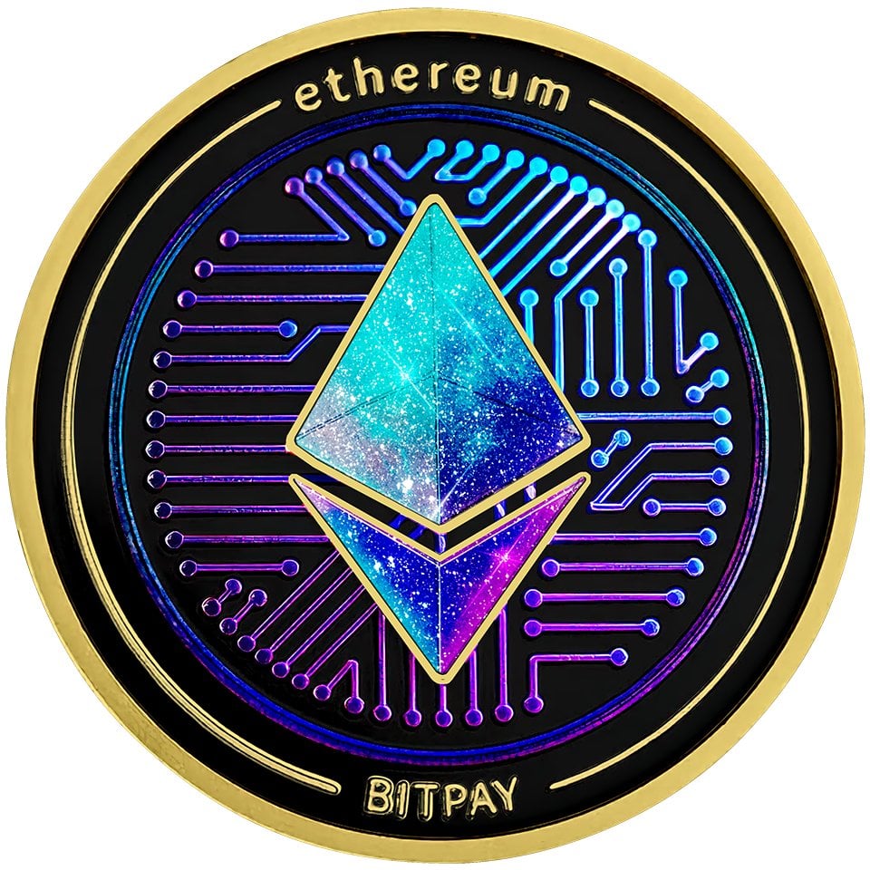 1 Unze Silber Krypto Ethereum Iced Out (Auflage: 100 | teilvergoldet)