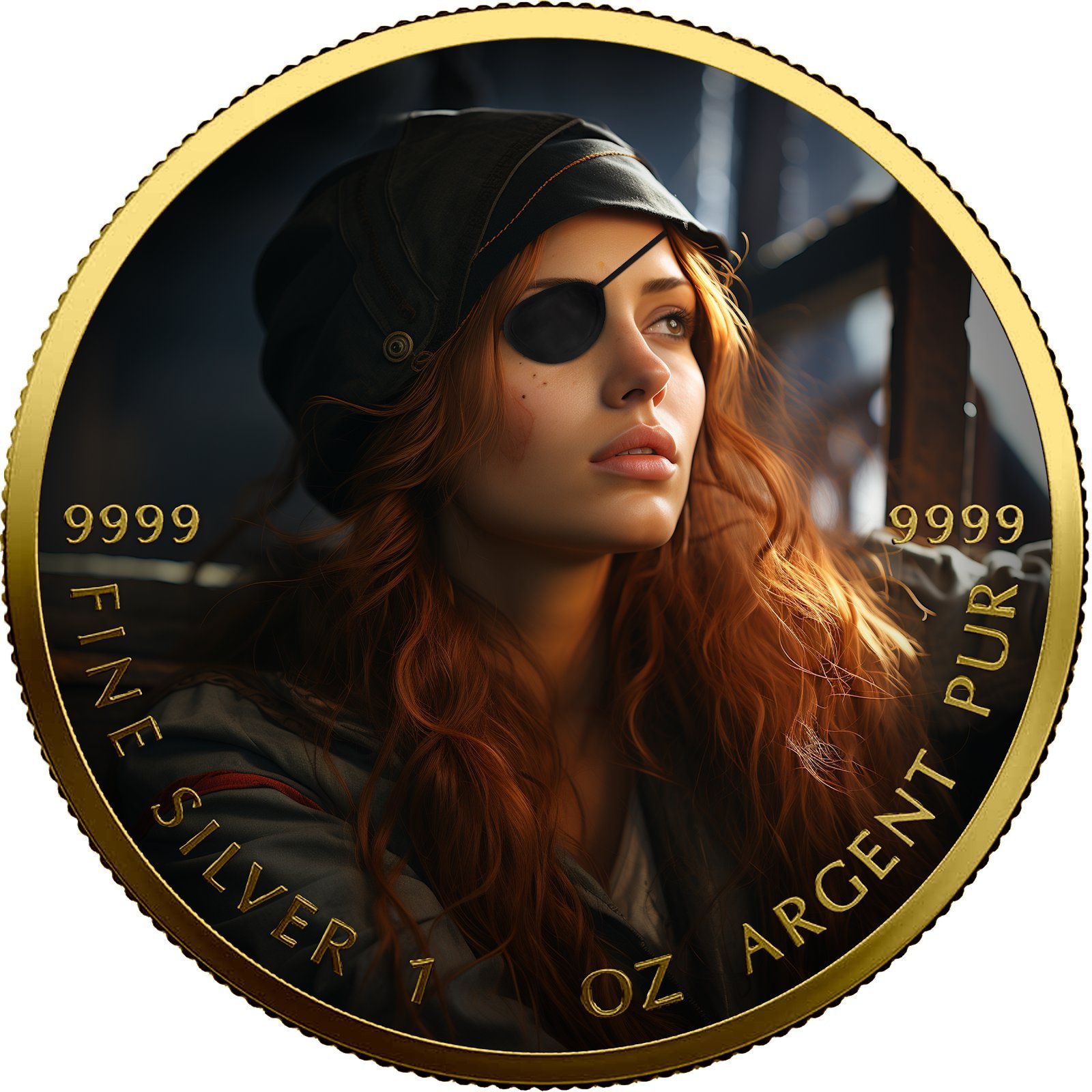 1 Unze Silber Anne Bonny (Auflage: 25 | coloriert | teilvergoldet)